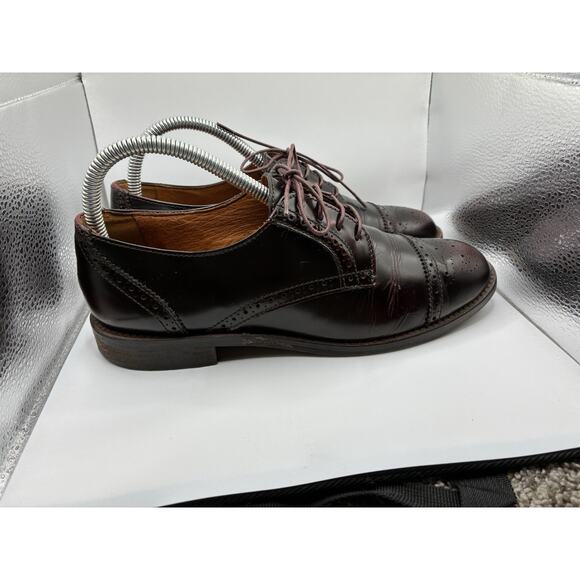 Madewell Mahogany Brown Leather Lace Up Oxfords Brogues Women’s Size 8 - Picture 5 of 9